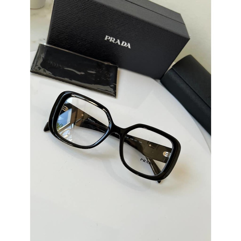 Prada Oversized Black Square Frame Glasses - Picture 4 of 12